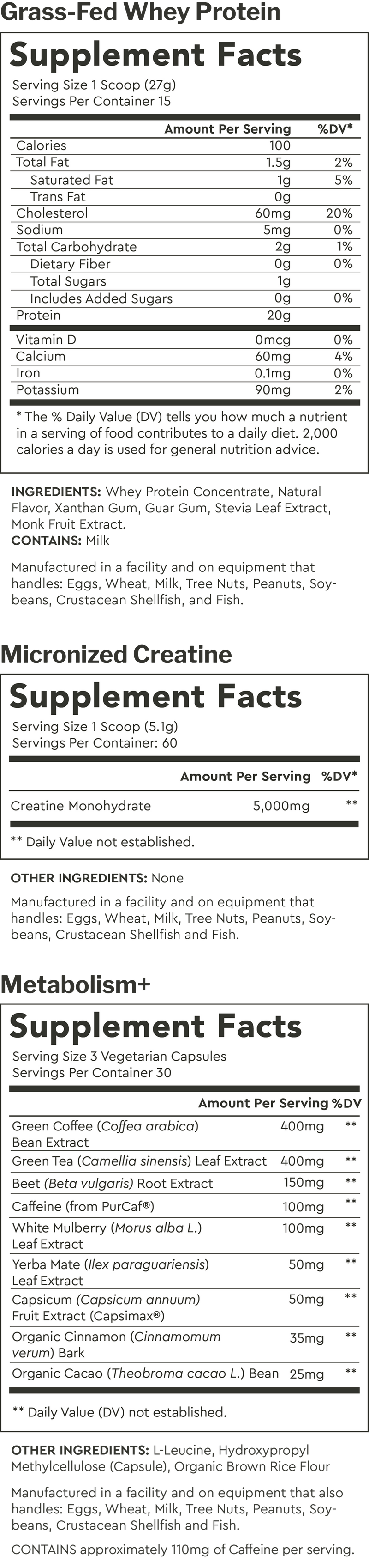 Supplement Facts for Default Title